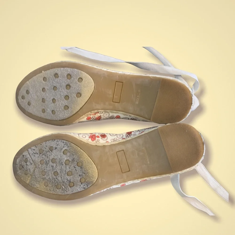 Floral Peep-toe Ballet Flat Size 7 - Picture 6 of 7